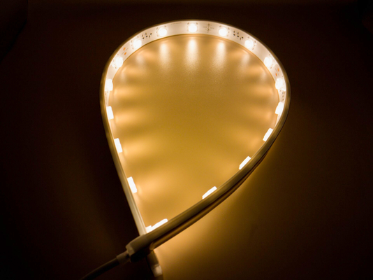 Monochrome TPU Flexible LED Wall Washer 3000K Len Led Strip Lights