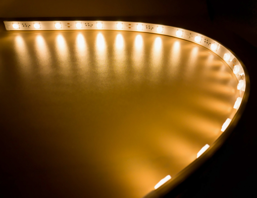 Monochrome TPU Flexible LED Wall Washer 3000K Len Led Strip Lights