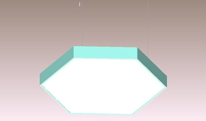 2700K-3500K Hexagon LED Panel Light Suspension Led Panel For Metro Station